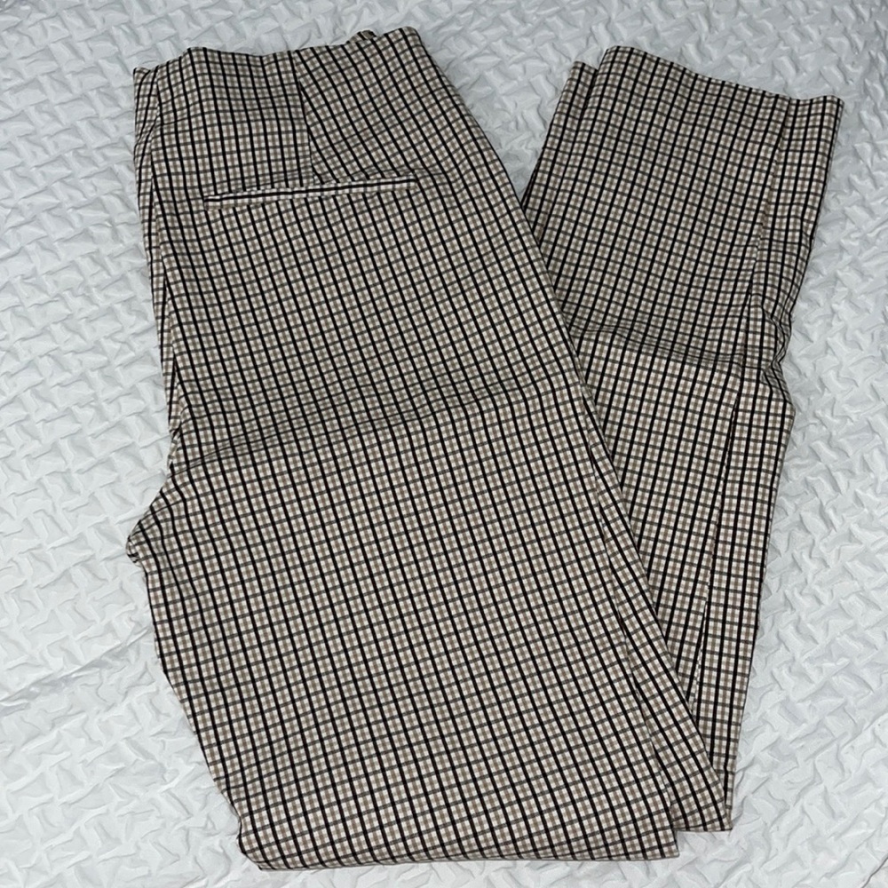 Brown Plaid Pants